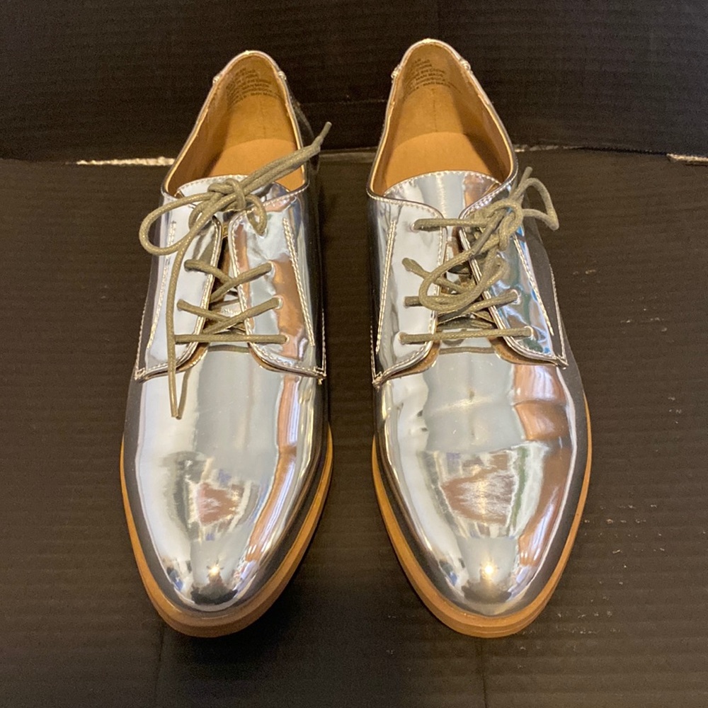 Silver laced loafers